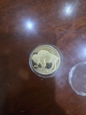 1 OZ American Vintage PURE Gold .9999  Buffalo Coin Pendant